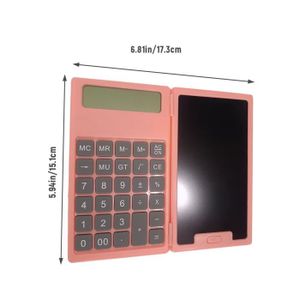 CALCULATRICE Saison Scolaire Calculatrice Scientifique Tablette Pliante Bureau D'Affaires Calculatrice Portable Tablette LCD, Rose