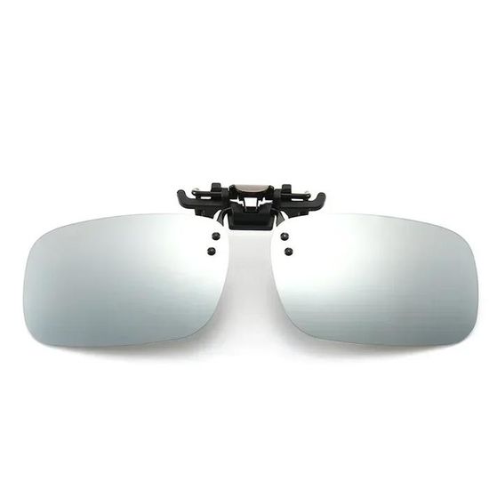 Lot De 2 Clips Polarisés Réversibles Pour Lunettes Enfant – Clip-On Soleil Bleu/Rose, Facile à Installer Sans Démonter