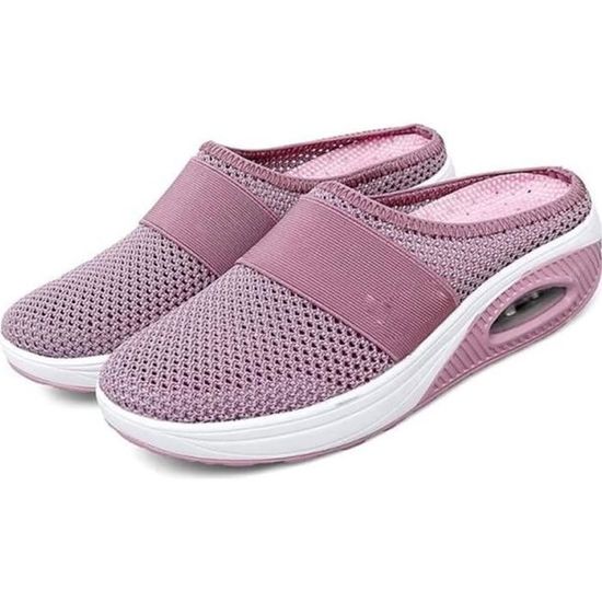 Chaussures De Marche Orthopédiques Femme Hoomall à Enfiler - Baskets Respirantes Avec Coussin Air Et Soutien Voûte Plantaire
