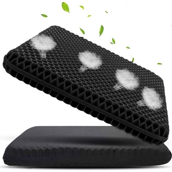Coussin En Gel Pour Siège - Anti-Escarres Et Confortable - Housse Respirante Pour Bureau/Voiture