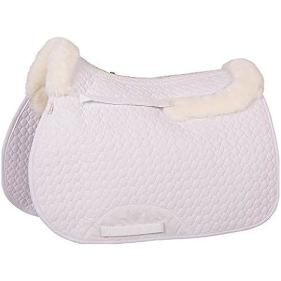 Tapis De Selle Dressage E.A. Mattes – Peau De Mouton Véritable, Couleur Gris/bleu Nuit