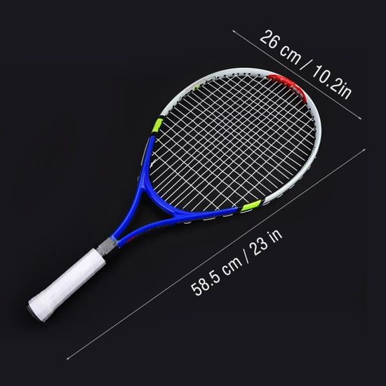 ARAMOX raquette de tennis pour enfants Raquette de tennis simple à cordes durables pour l'entraînement des enfants (bleu)