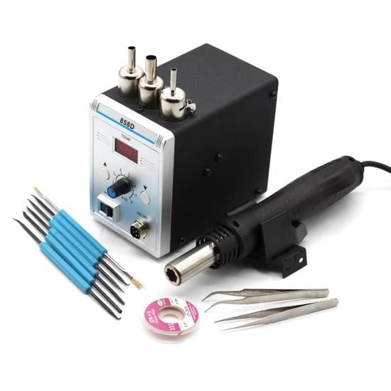 Poignée De Pistolet à Air Chaud 220V – Compatible Avec Stations De Soudure 858, 878 Et Autres !