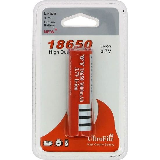 Pile - AVIZAR - WY 18650 - 5800mAh - Lithium - Rouge - Cdiscount ...