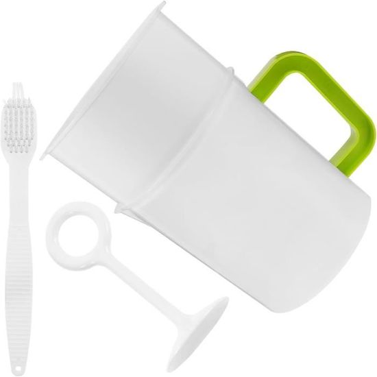 Passoire à Yaourt Avec Couvercle 3000 Ml - Filtre Pour Yaourt Grec, Fromage Blanc, En Inox Réutilisable