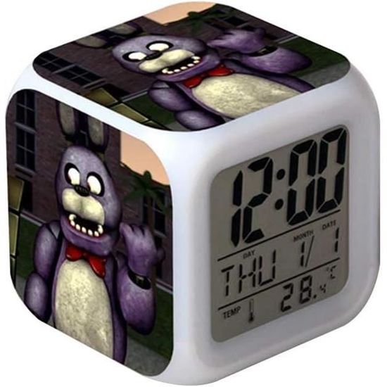 Minecraft coloré réveil Led couleur changeante dessin animé horloge