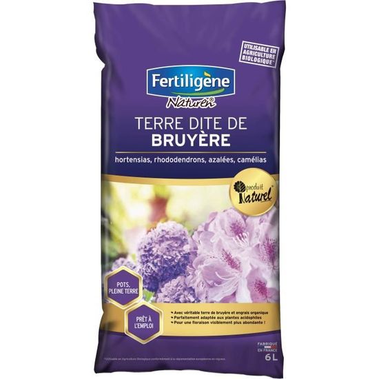 Sac de 50 litres de Terre de Bruyère pour Agriculture Biologique