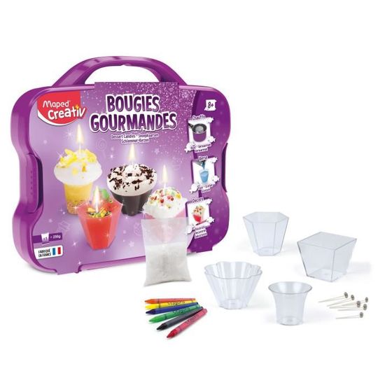 Coffret Créatif Maped - Fabrique Tes Bougies Gourmandes En Forme De Desserts ! Activité Manuelle Pour Enfants Dès 8 Ans