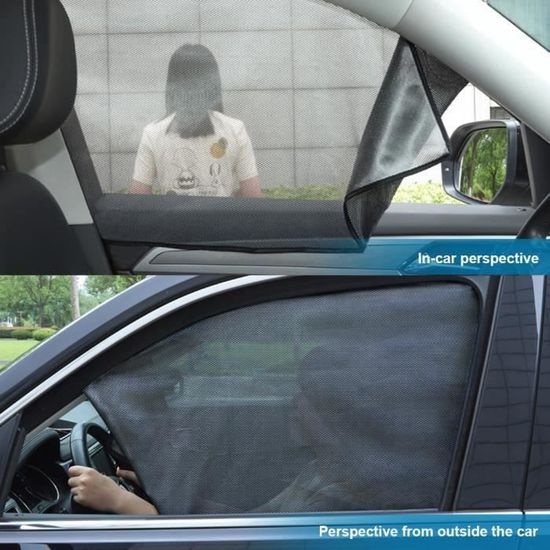 Pare-soleil Magnétique Pour Lunette Arrière Voiture - 80x50cm - Transparent, Anti-UV, Avec 10 Aimants
