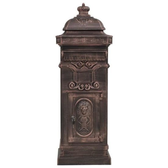 YINGMSHOP Boîte aux lettres à pilier Aluminium Vintage Bronze ...