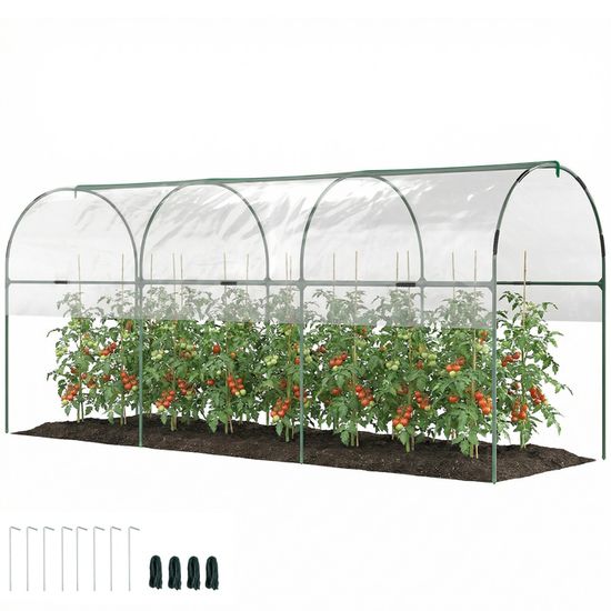 Outsunny Serre de jardin, serre de balcon, bâche renforcée PVC, châssis Outsunny Serre de jardin, serre de balcon, bâche renforcée PVC, châssis