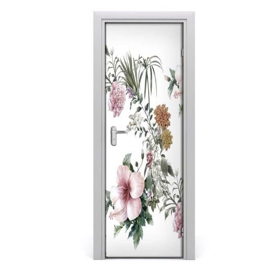 Autocollant De Porte Géométrique Moderne Gris 75x205 Cm - Tulup, Facile à Poser
