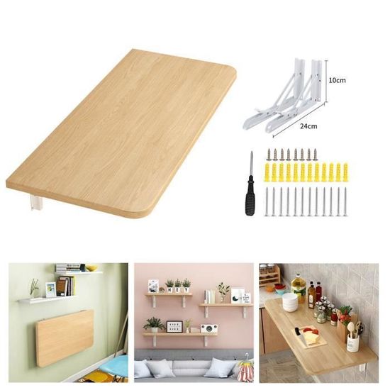 Jeremy table murale pliante cuisine bureau rabattable 120x60cm Jeremy table murale pliante cuisine bureau rabattable 120x60cm