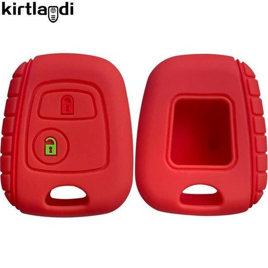 Happyit Coque Silicone Clé Voiture 3 Boutons Pour Peugeot 107 207 308 Citroën C1 C2 C3 C4 Bleu