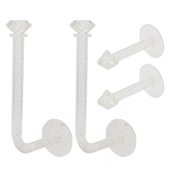 4 Supports Verticaux En Bois Pour Élastiques à Cheveux - Organisateur Chouchou Étoile - Hauteur 26 Cm