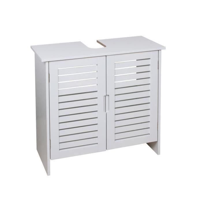 Linda Meuble Sous Lavabo L 60 Cm Blanc Mat Achat Vente