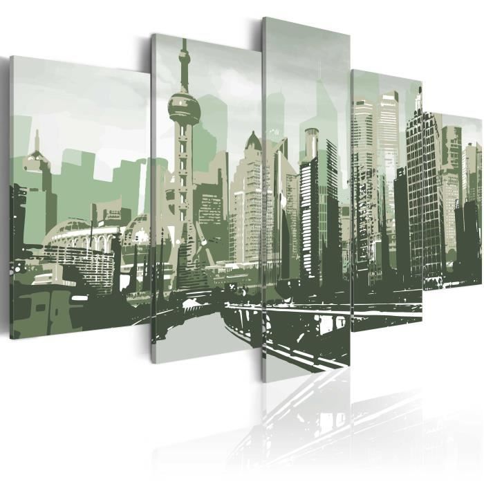 Tableau - Shanghai, Chine - 200x100 - XXL - Villes - Villes du monde -