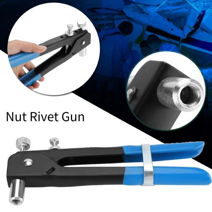 Kit Rivet 86Pcs M3-M8 Écrou Outil Kit de rivets Écrou Pince à riveter M3-M4-M5-M6-M8