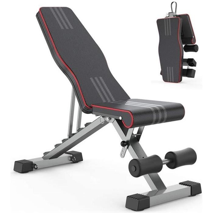 Banc de Musculation Pliable Complet Multifonction Banc D'entraînement de Remise en Forme Inclinable 0 - 180°