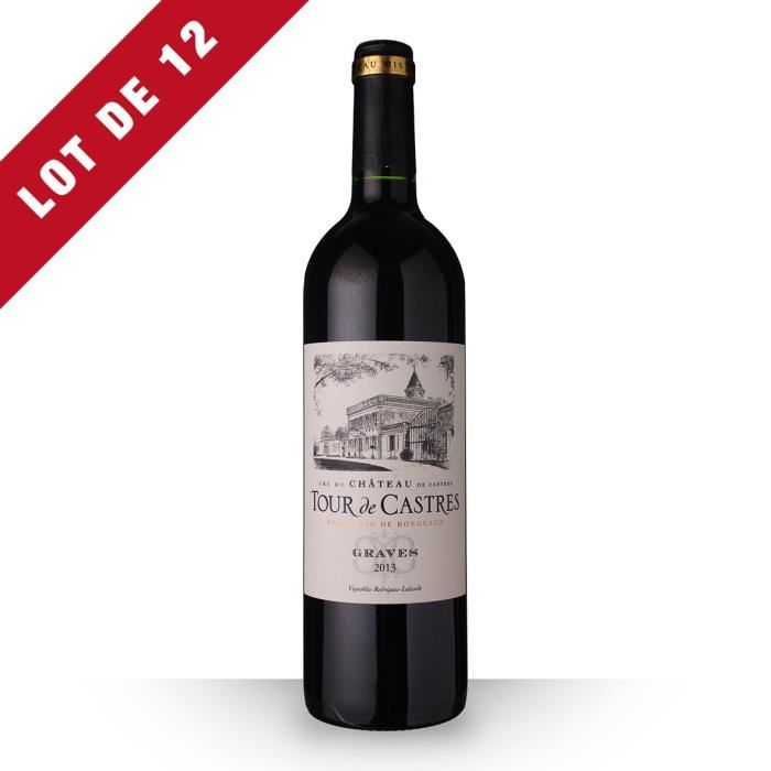 12X Tour de Castres 2013 Rouge 75cl AOC Graves - Vin Rouge
