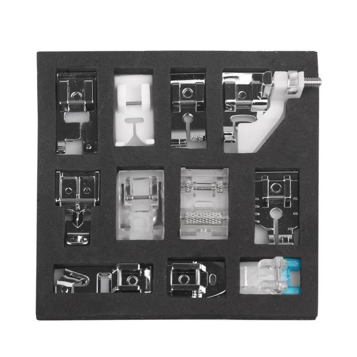 11pcs Multifonctions Pied presseur Pièces de rechange Accessoires pour Machine à coudre Brother Singer Janome Juki IKEA