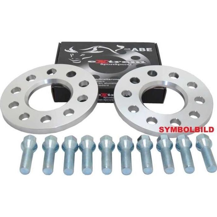 Kit cales, elargisseur de voie en alu 20mm (2x10mm) pour Audi A3, S3 inclus quattro type 8P, 8PA de 2003 a 2012