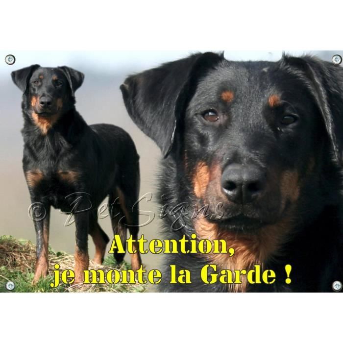 panneau d'avertissement Beauceron Attention! en taille DIN A3