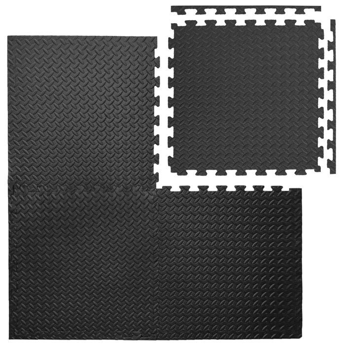 Tapis de Sol - 4 Tapis Puzzles plus 8 Cadres - Durable Mousse EVA - Idéal pour pratiquer la Gymnastique Yoga Judo etc. - Epaisseu...