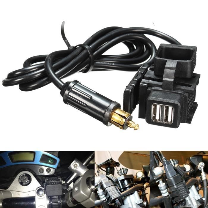 TEMPSA Moto GPS Téléphone Dual USB Allume-cigare Port Prise Alimentation Chargeur Pour BMW
