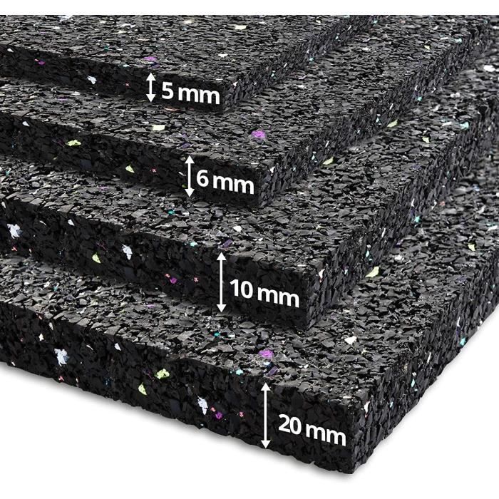 etm Tapis Anti Vibration - Pour Machine à Laver - Dalle Caoutchouc Isonorisant & Isolant - Idéal Sèche-Linge, Batterie, etc. - 20mm