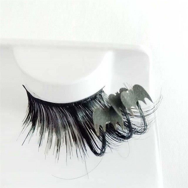 G0753 OutTop nouvelle mode dame maquillage une paire Art noir chauves souris faux cils pour Halloween fête livraison directe 17081