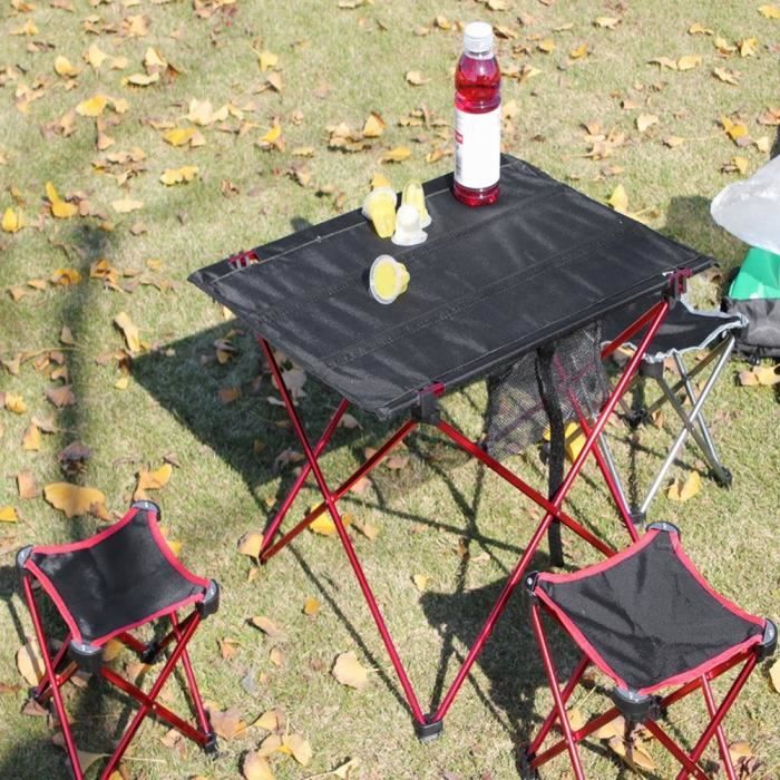 Tables pliantes portatives extérieures barbecue table pliante Mutifunctional pour camping 55.5x40cm-TIP