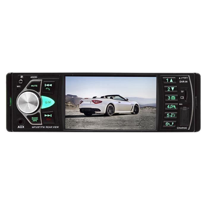 Lecteur Mp5 Fm Bluetooth 2.0 StÉRÉO Auto Radio Voiture 4,1 Pouces 1Din CamÉRa De Vision ArriÈRe LIJFK23353