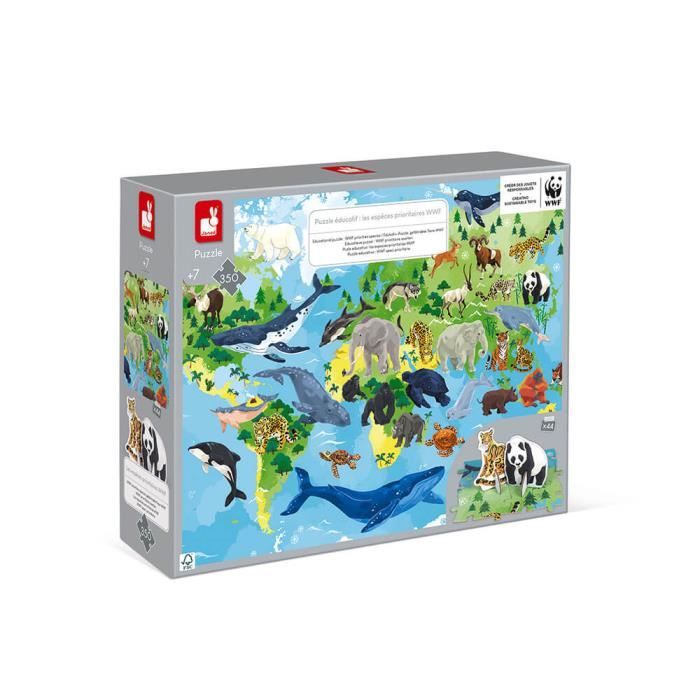 Puzzle Enfant Educatif les Espèces Prioritaires de WWF 350 Pièces - Dès 7 ans