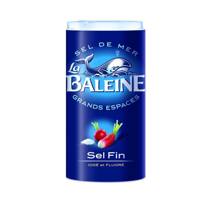 LA BALEINE Sel fin iodé et fluoré La Baleine - 550 g