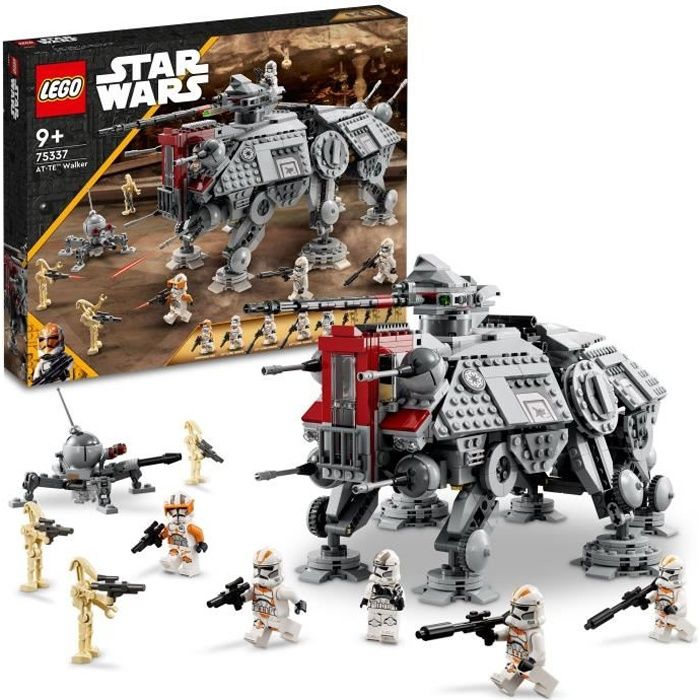 LEGO 75337 Star Wars Le Marcheur AT-TE, Jouet, Figurines Droïdes de Combat, Clone Trooper, La Revanche des Sith, Enfants Dès 9 Ans
