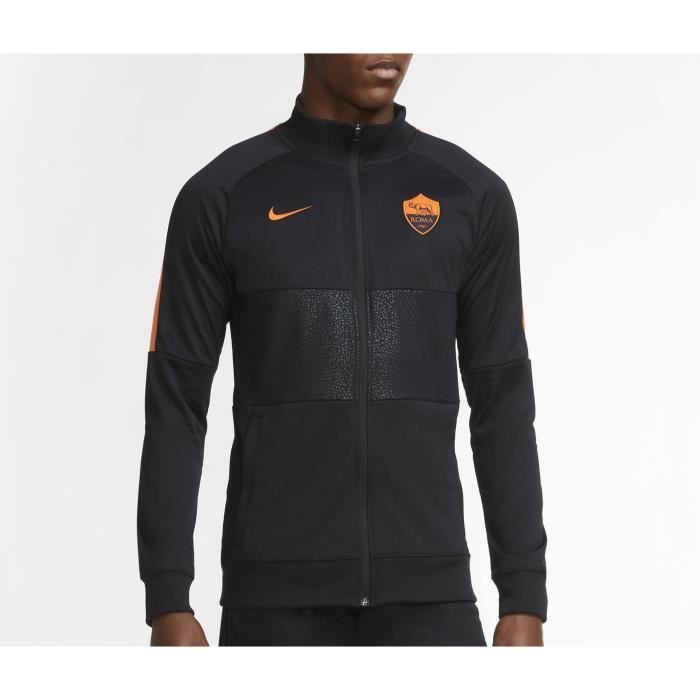 Veste AS Roma Anthem Noir 100 % Polyester