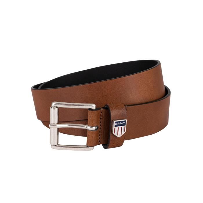 GANT Pour des hommes Ceinture en cuir rétro Shield, marron