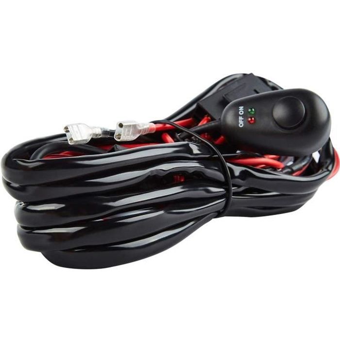 NetBoat Faisceau Electrique, Faisceau de Câblage 12V 40A pour Barre Phare Feux de Travail LED SUV ATV Camion Tout-Terrain