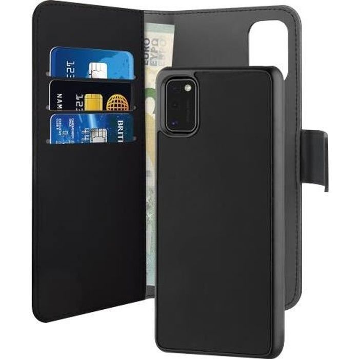 Etui Folio Puro avec magnet détachable noir pour Samsung Galaxy A41 A415