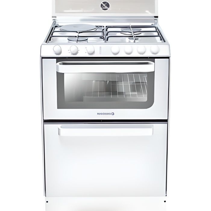 TRIPLE PRODIGE 60CM TABLE MIXTE FOUR MF EMAIL LV 6 COUV BLANC ROSIERES - TRM60RB/NG
