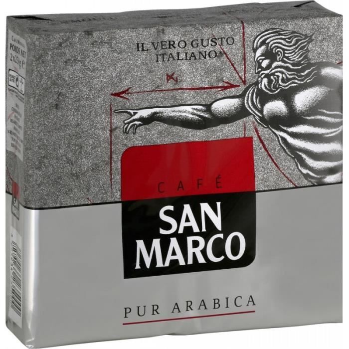 SAN MARCO - Café Moulu Pur Arabica 500G - Lot De 3