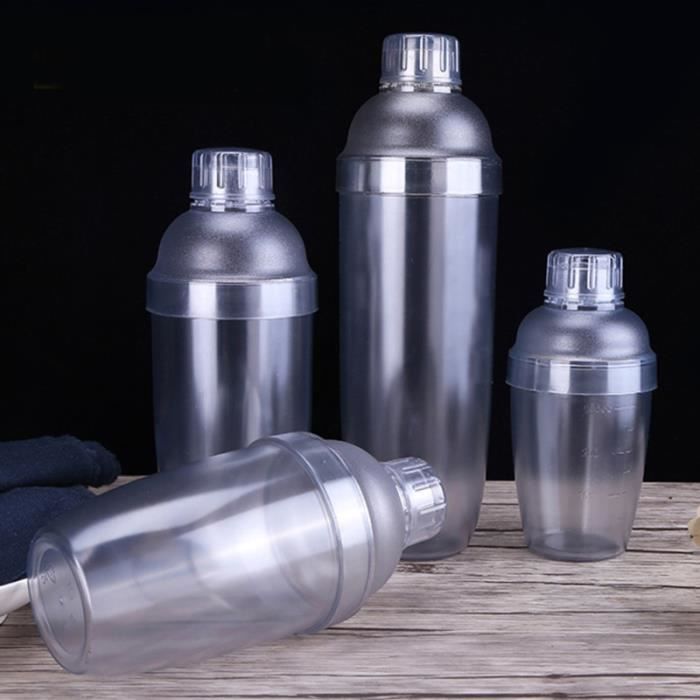 2 pcs Mélangeur Tasse PC Résine Transparent Pot Shake À Cocktail Shaker Barre Claire Thé Vin Crépine Avec Couvercle Avec BLENDER