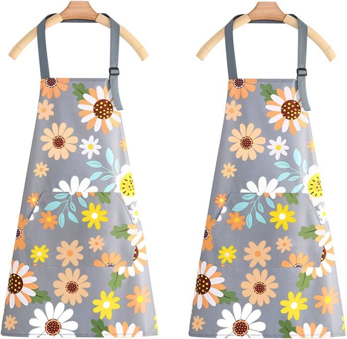 Tablier De Cuisine Femme Imperméable Blanc - Personnalisable Avec Initiales (fabriqué Au Royaume-Uni)