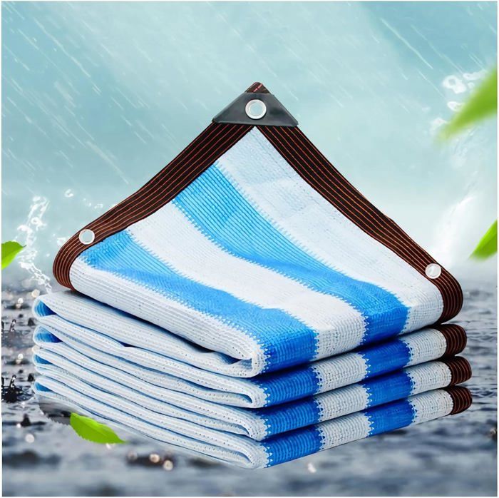 Filet Dombrage Renforce ÉPaissir Voile Ombrage Serres Filet Coupe-Vent avec Oeillets(2X5m)