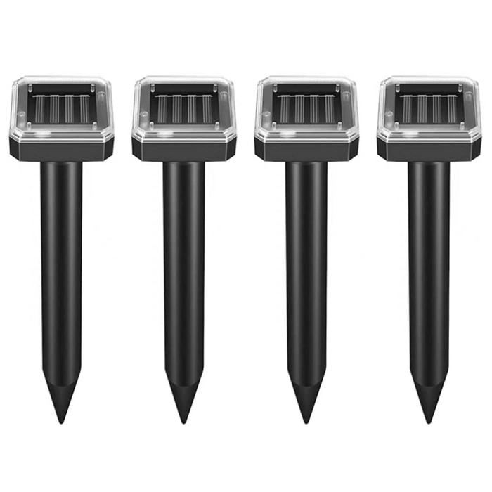 LEIPING Lot De 4 Répulsifs Taupe Solaire Ultrason - Anti-Taupes, Serpents & Rongeurs Efficace Pour Jardin Et Cour
