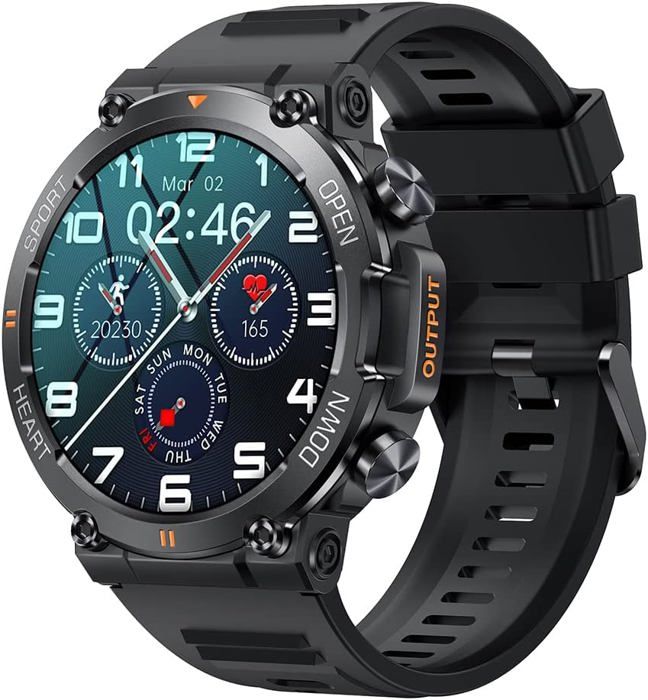 Montre Connectée Homme,1,39Montre Intelligente Hommes avec