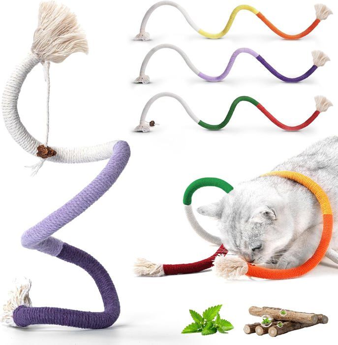 Meilleurs prix pour 3PCS,Jouet Chat, Jouet de Dentition Chaton, 70Cm Jouet Chat Corde, Jouet a Macher Chat, Jouet pour Chat Interactif