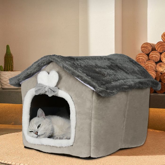 Comparer les prix de MIPAN NICHE Lit pour chat Litière pour chat-46*36 * 40cm Lit pour chat super doux Nettoyable et facile d'entretien brun