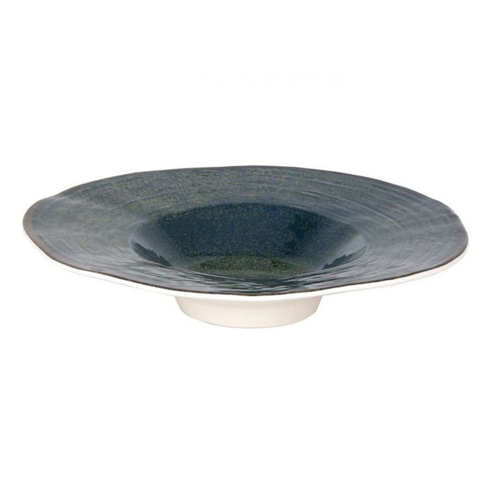 Lot De 2 Assiettes Creuses PintoCer 22 Cm Vert - Bol Grès Pour Soupe Pâtes Salade Céréales